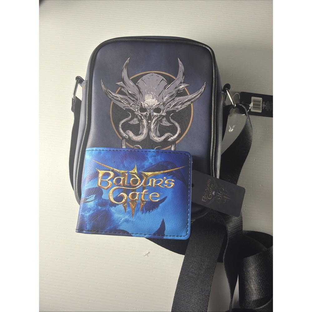 Baldur's Gate 3 Wallet & Crossbody Bag Set Mind Flayer NWT